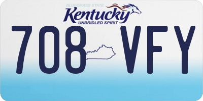 KY license plate 708VFY