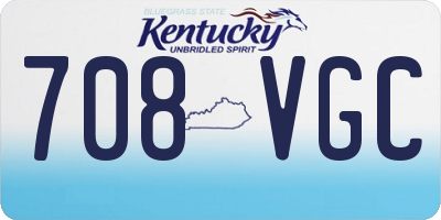 KY license plate 708VGC