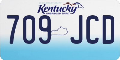 KY license plate 709JCD