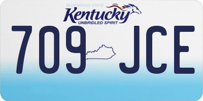 KY license plate 709JCE