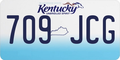 KY license plate 709JCG