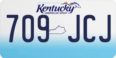 KY license plate 709JCJ