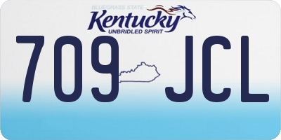 KY license plate 709JCL