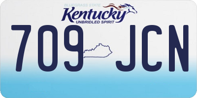 KY license plate 709JCN