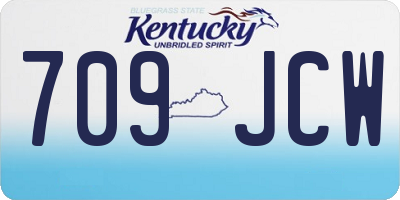 KY license plate 709JCW