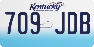 KY license plate 709JDB