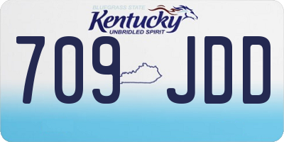 KY license plate 709JDD