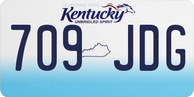KY license plate 709JDG