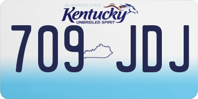 KY license plate 709JDJ