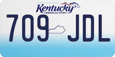 KY license plate 709JDL