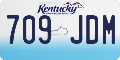 KY license plate 709JDM