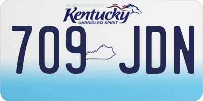 KY license plate 709JDN