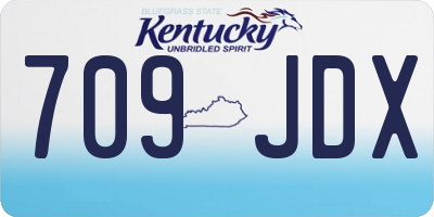 KY license plate 709JDX