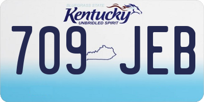 KY license plate 709JEB