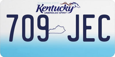 KY license plate 709JEC