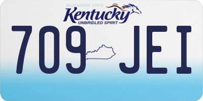 KY license plate 709JEI