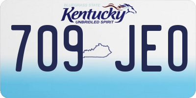 KY license plate 709JEO