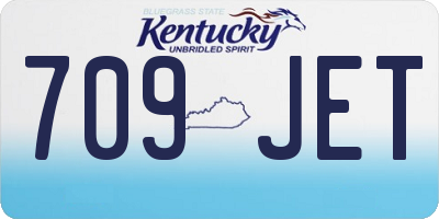 KY license plate 709JET