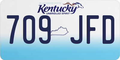 KY license plate 709JFD