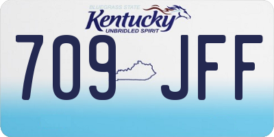 KY license plate 709JFF