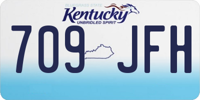 KY license plate 709JFH