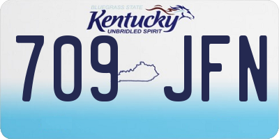 KY license plate 709JFN
