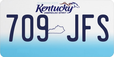 KY license plate 709JFS