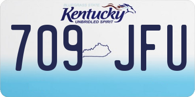 KY license plate 709JFU