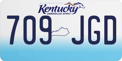 KY license plate 709JGD