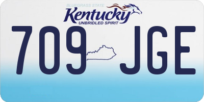 KY license plate 709JGE