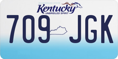 KY license plate 709JGK