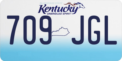 KY license plate 709JGL