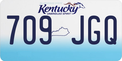 KY license plate 709JGQ