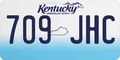KY license plate 709JHC