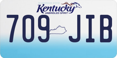 KY license plate 709JIB