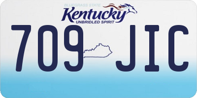 KY license plate 709JIC