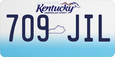 KY license plate 709JIL