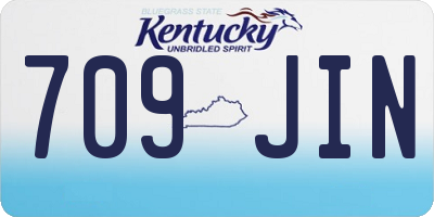 KY license plate 709JIN