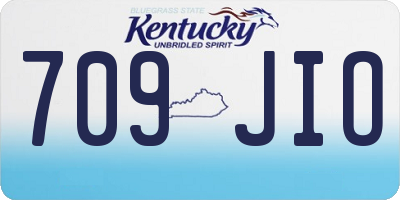 KY license plate 709JIO