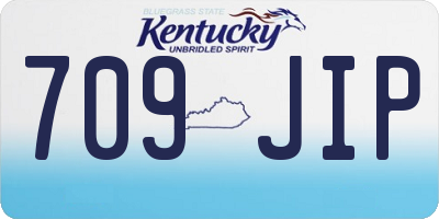 KY license plate 709JIP