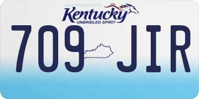 KY license plate 709JIR