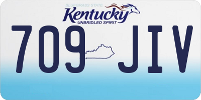KY license plate 709JIV