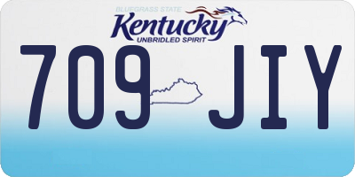 KY license plate 709JIY