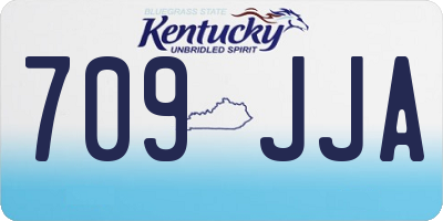 KY license plate 709JJA