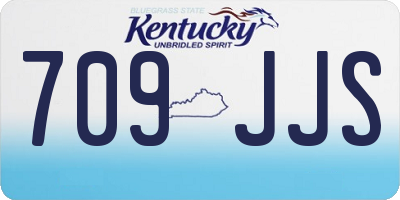 KY license plate 709JJS