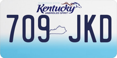 KY license plate 709JKD