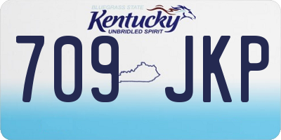 KY license plate 709JKP