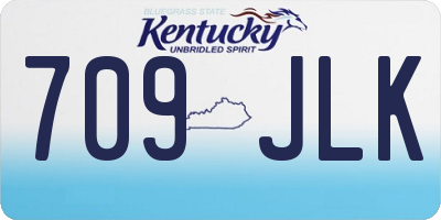 KY license plate 709JLK
