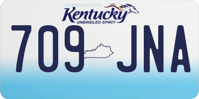 KY license plate 709JNA