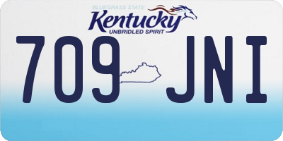 KY license plate 709JNI